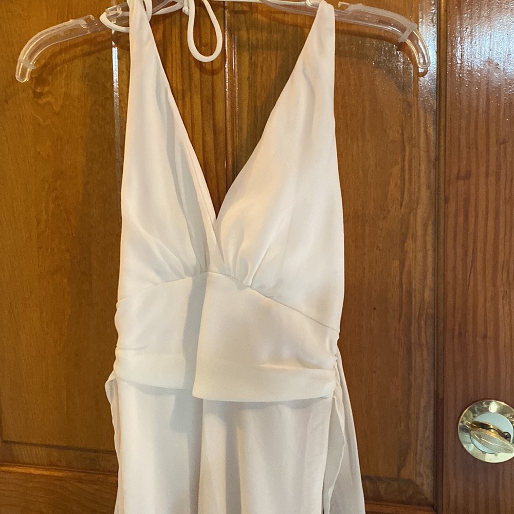 Rabbit Rabbit Rabbit Designs Cream Halter Dress Size 6 - Picture 2 of 5